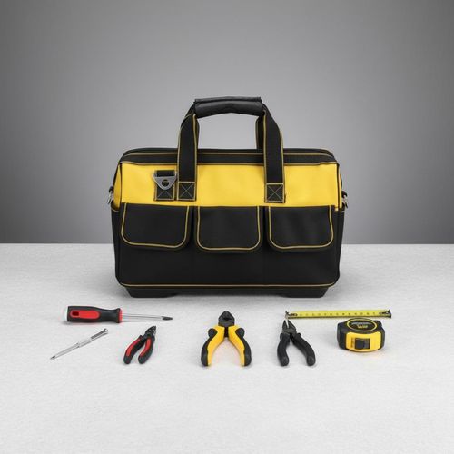 Heavy Duty Canvas Tool Bag Multiple Pockets for Home Repair Workshop Storage Use — image 6