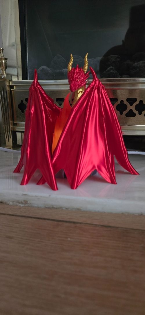 Red Dragon Flame Lamp with Remote Control & Timer – Fantasy Dragon LED Table Lam — image 9