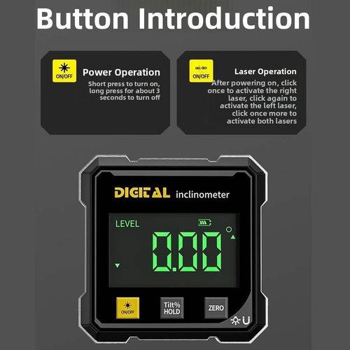 360° Magnetic Digital Angle Gauge Finder With Laser Inclinometer Level Meter — image 10