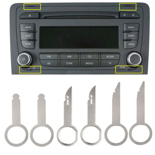 6pc Car Radio Removal Key Pins Tool Stereo Head Unit Repair Disassembly Tool — image 4