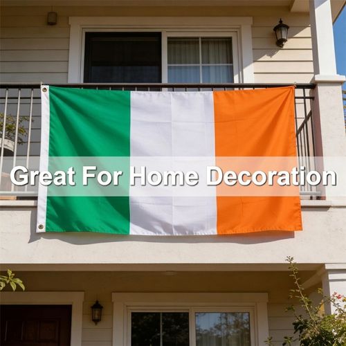 Large Irish Flag Ireland Republic Dublin St Patrick Day Football Rugby Fan 5x3ft — image 7
