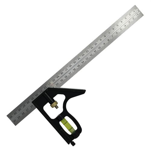 300mm Adjustable Engineers Combination Try Square Set 12” Right Angle Guide — image 1