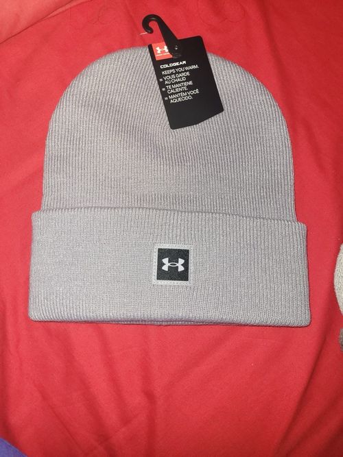 Under Armour Men’s Grey Knit Beanie Hat, Breathable, One Size — image 2