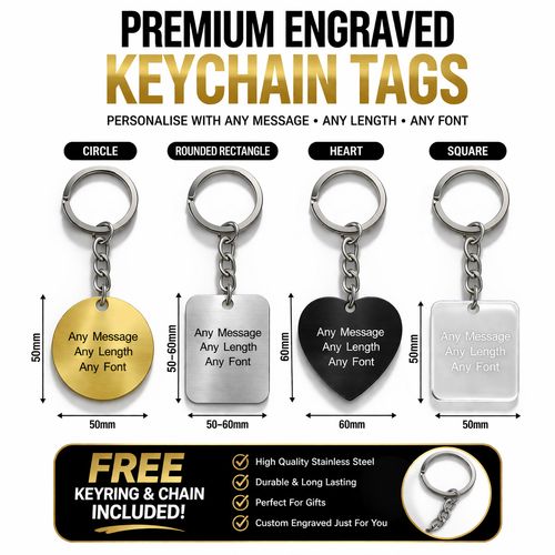 Custom Printed Key Ring Personalised Keyrings Family Photo Logo Kids Pet Keyring — image 1