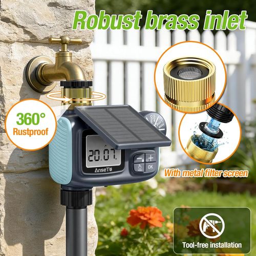 Solar Garden Automatic Drip Irrigation Kit Outdoor Watering System with Timer UK — image 6