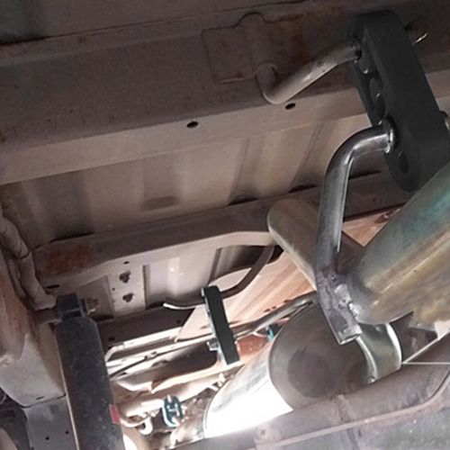 4PCS Car Exhaust Rubber Heavy Duty Pipe Mount Brackets Hanger Universal Black UK — image 3