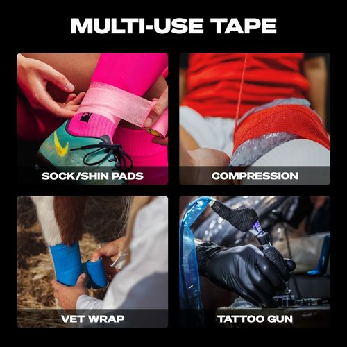 6 or 24 Rolls SPORTTAPE Self-Adhesive Football Sock Tape, Cohesive Shin Pad Tape — image 9