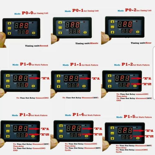 12V Digital LED Dual Display Cycle Timing Delay Timer Relay Module 0-999 Hours K — image 4