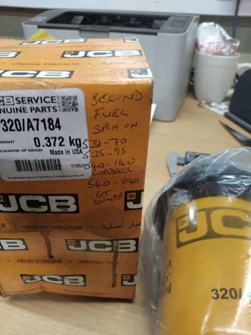 JCB Fuel Filter 320/A7184 Secondary Spin On Loadall 540-140 6t Dumper Telhandler — image 4
