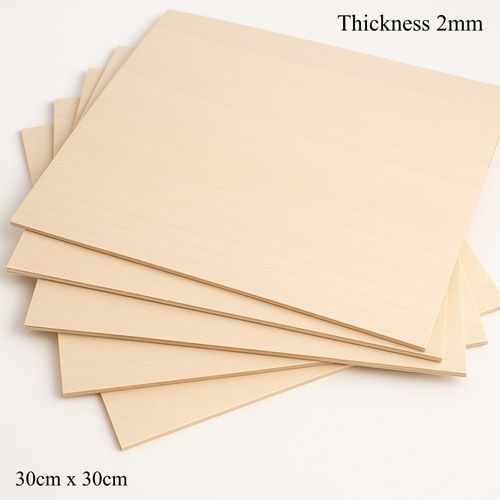 2mm Basswood Ply Sheet 30x30cm – Cricut & Laser Craft Wood — image 1