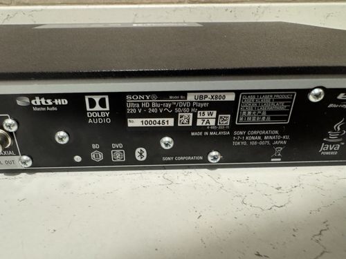 Sony UBP-X800 Ultra HD Blu-Ray DVD Player with Remote 4K - Fully Working — image 10