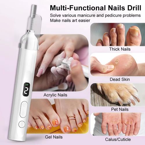 Professional Toe Nail Grinder For Thick Toenails Set Manicure Pedicure Drill Set — image 6