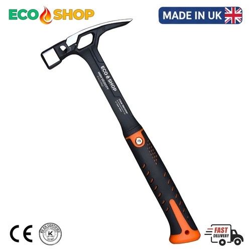 16oz Heavy Duty Magnetic Claw Hammer Forged Steel 39cm Carpenter Tool UK Made