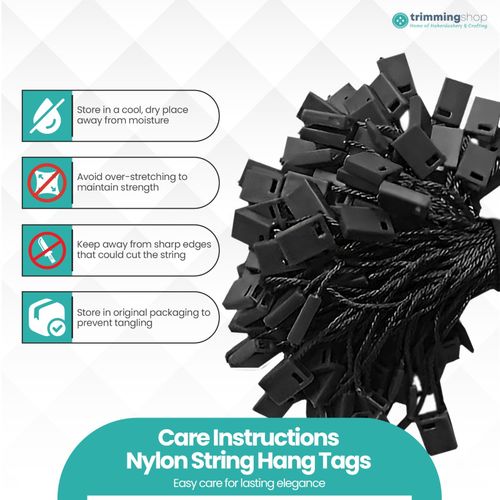 100-1000pcs Long 7" Hang Tag Tags Nylon String Snap Lock Pin Loop Fastener Hook — image 10