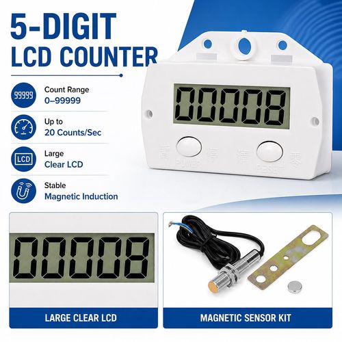 Digital Counter for Knitting Machine, 5-Digit 0-99999 LCD Electronic Counter... — image 3