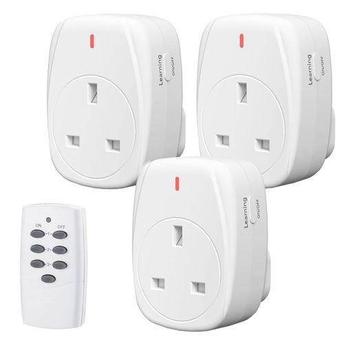 HBN Wireless Remote Control Plug Sockets, 13A/3120W Remotely Control Socket for — image 1