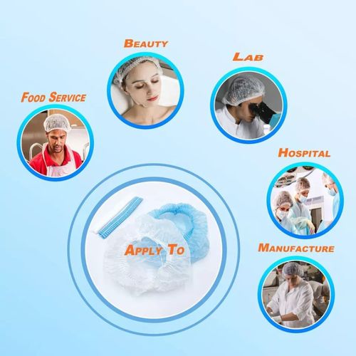 Multi-Colour Disposable Mob Caps Hair Nets 100-1000pcs Salon Catering UK — image 10
