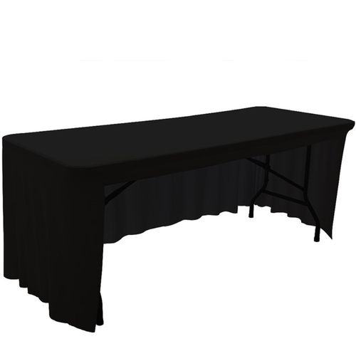 Simple Solid Color Spandex Stretch Tablecloth Rectangular Elastic Table Cover — image 1