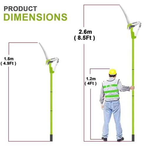 TELESCOPIC GARDEN LOPPER EXTENDABLE TREE HIGH BRANCH PRUNER CUTTER + 30cm SAW — image 9