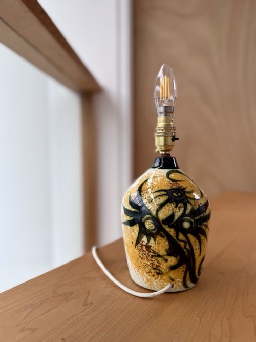 Rare Celtic Pottery Newlyn Table Lamp Base with Phoenix design (no shade) — image 15