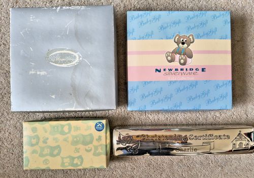 Bundle Job Lot Vintage Baby Christening Silver Plated Christening Gifts — image 2