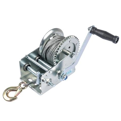 Heavy Duty 2500lbs Hand Winch 10m Steel Wire Rope for ATV Trailer Boat Marine