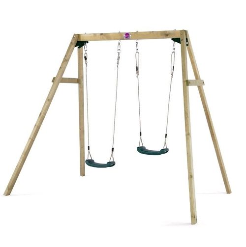 Wooden Double Swing Set Traditional Garden Play Set #2 — image 1