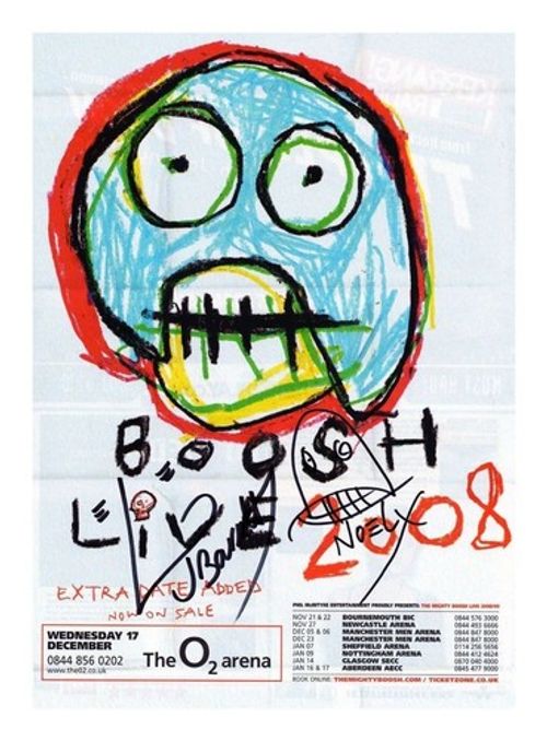 MIGHTY BOOSH ENTIRE GROUP AUTOGRAPHED SIGNED A4 POSTER POSTER PRINT