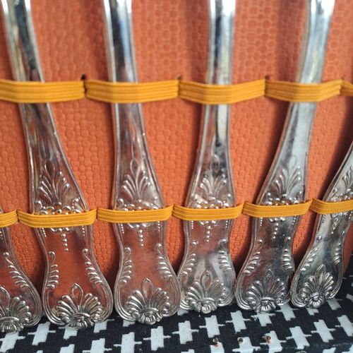 Vintage Italian 24 Piece Silver Plated Cutlery Set in Case A800 EP Zing LBL (1) — image 12