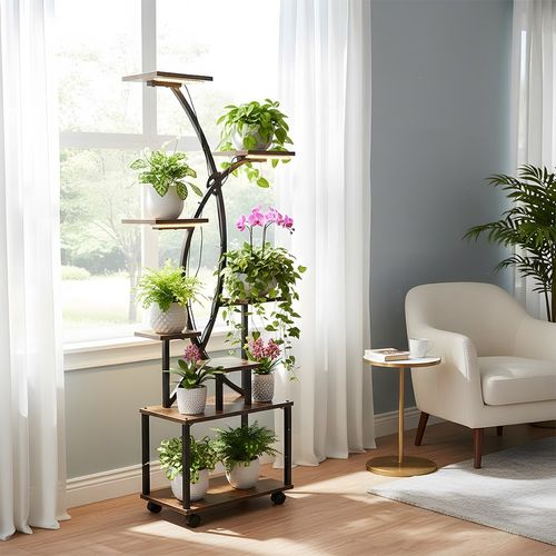 LED 8 Tiered Plant Stand Indoor with Grow Lights Flower Shelf Plant Display Rack — image 6