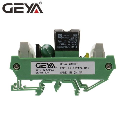 GEYA Relay Module 12 Channel 12V 24V Plug-in Type Panel Mount for Automation PLC