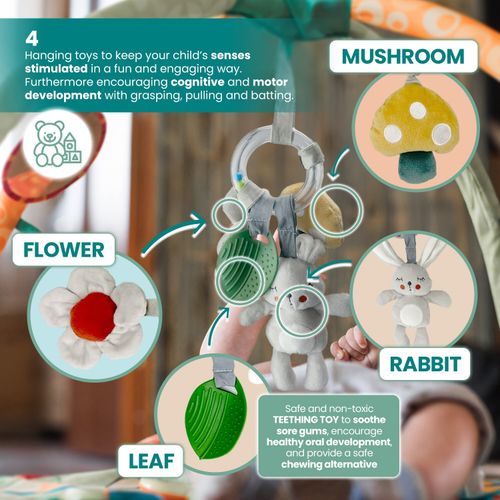 Kyoot Rabbit Clip On Hanging Soft Baby Toy for Pram Cot Car Seat Crib Buggy Chai — image 3