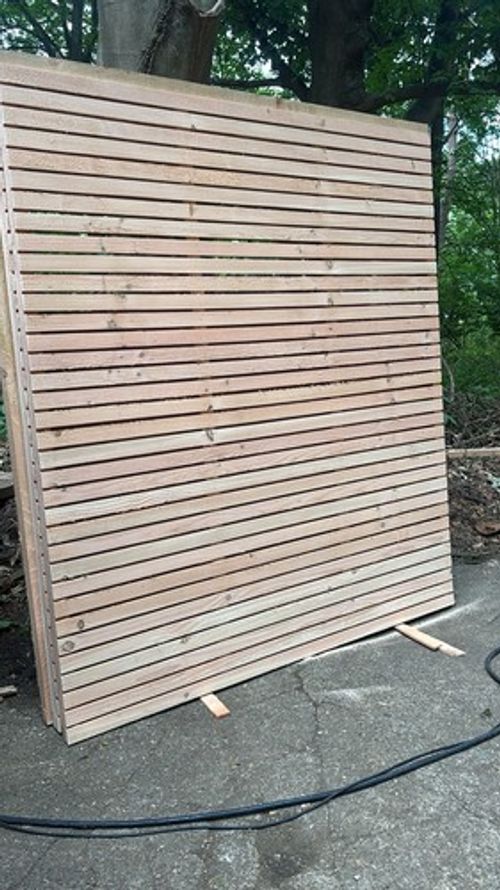 Wooden Fence Slatted Fence Panels Outdoor Garden Fencing Screen Pressure Treated