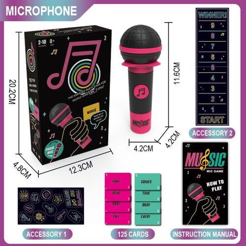 Grab The Mic Fun Music Card Game Family Karaoke Party Board Games  2-10 Players — image 12