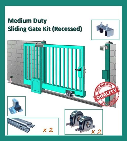 800KG Load SLIDING GATE KIT | Tracks, Rollers, Stopper,  Double Bearing Wheels