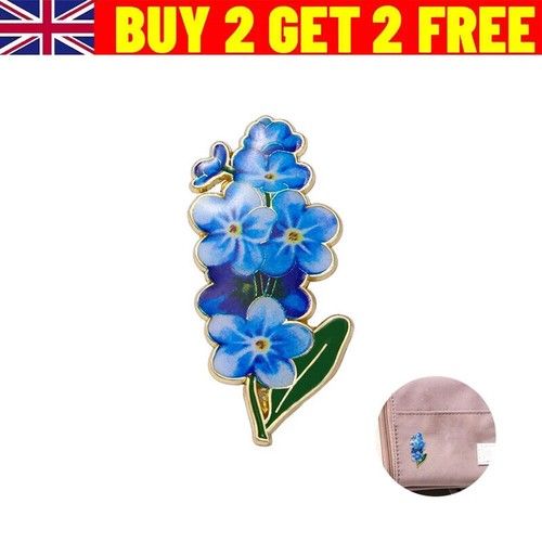 Alzheimer's Forget Me Not Blue Flower Enamel Pin Badge + FREE GIFT CHARITY