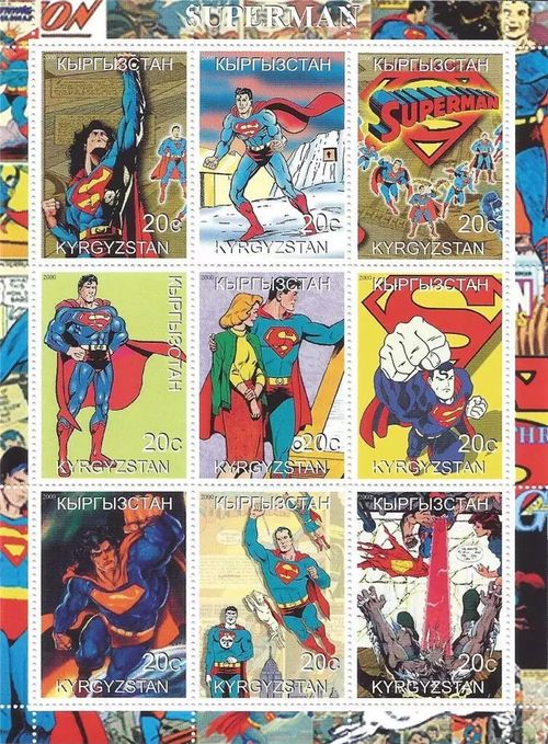 Superman 2000 MNH stamp sheetlet — image 1