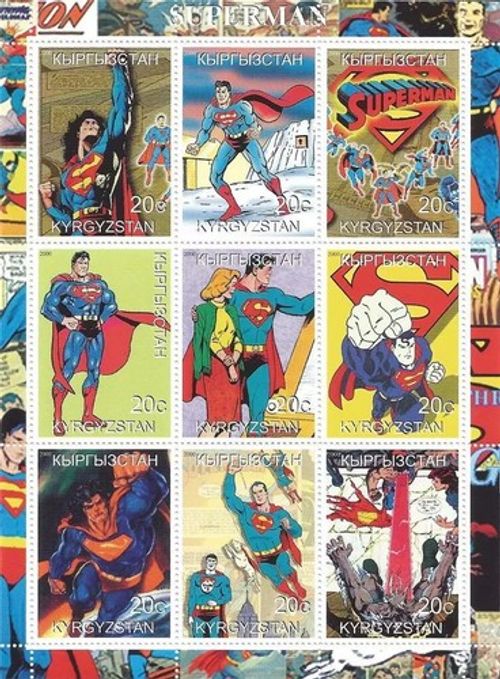 Superman 2000 MNH stamp sheetlet