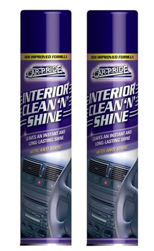 2 x Interior Dressing Shine Valet Dash Board Cleaner Trim Restorer New Car 300ml