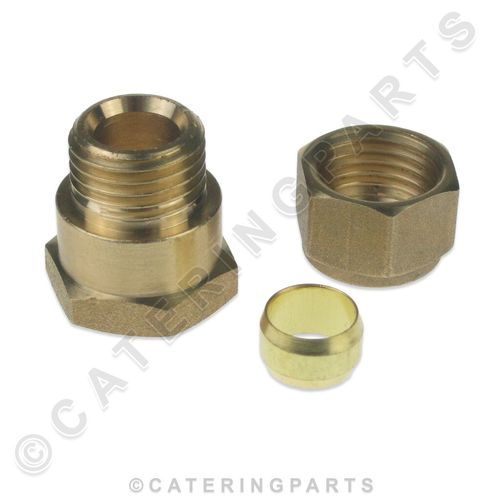 8mm COPPER COMPRESSION FITTING to 1/4" BSP FEMALE LP PIPE FITTING THREAD ADAPTOR — image 9