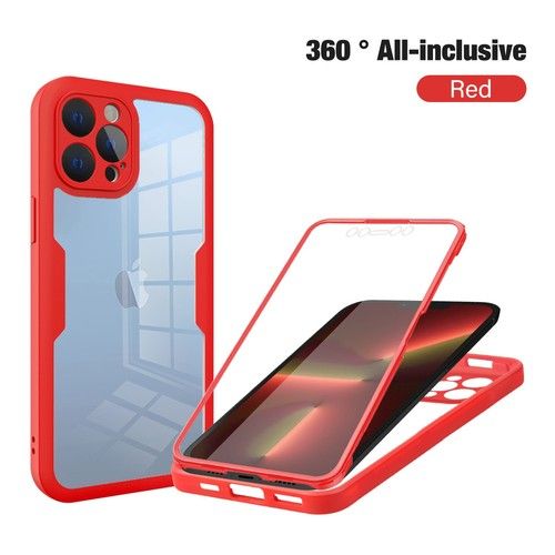 Full Body Clear Hybrid Shockproof 360 Case For iPhone 17 16 15 14 12 13 Pro Max