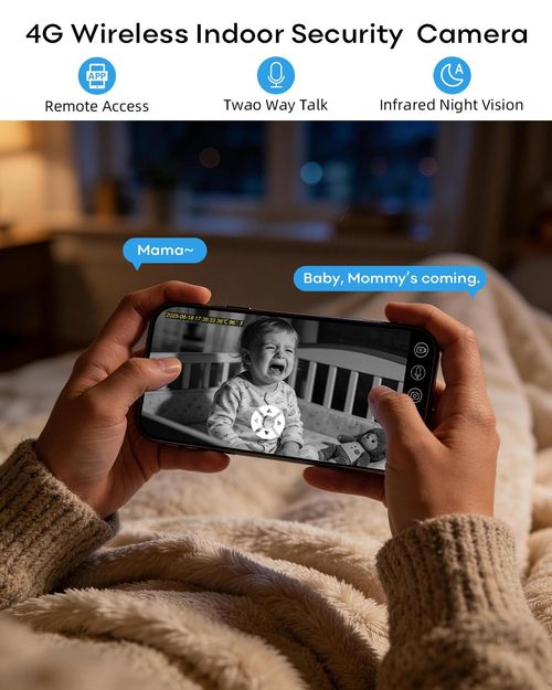 Xega 4G Security Camera Indoor Wireless with SIM Card,No WiFi Needed,2K White — image 6