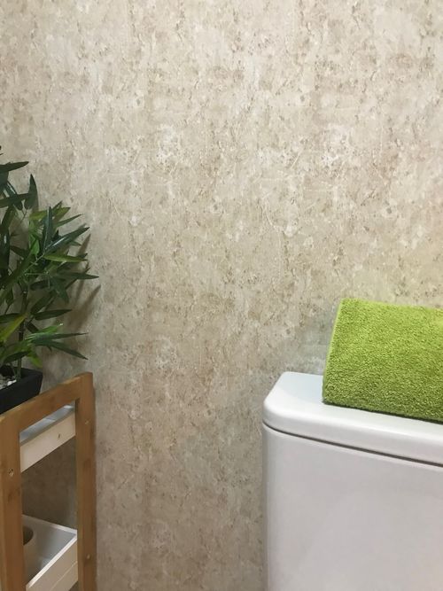 10 Granite Beige Marble PVC Bathroom Cladding Plastic Ceiling Shower Wall Panels — image 2