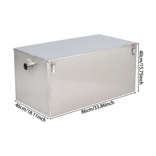 33-156L Kitchen Oil Water Separator Stainless Steel Kitchen Sink Grease Trap UK