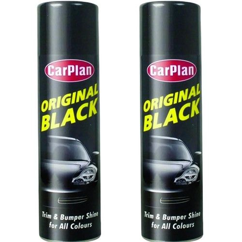 CarPlan Original Black Trim And Bumper Shine For All PVC Clean Wash 500ml x 2