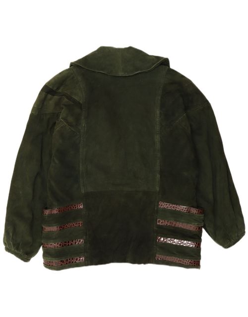 Pancaldi & B Womens Double Breasted Suede Jacket IT 42 Medium Khaki CM19 — image 2