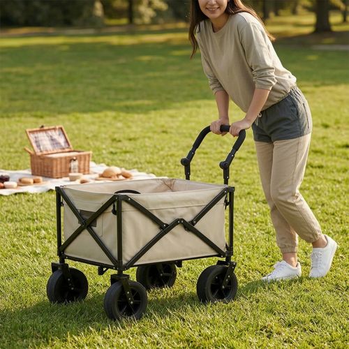 Push Handle with Foam Grip Foldable Push-Pull Handle Attachment for Campers — image 4