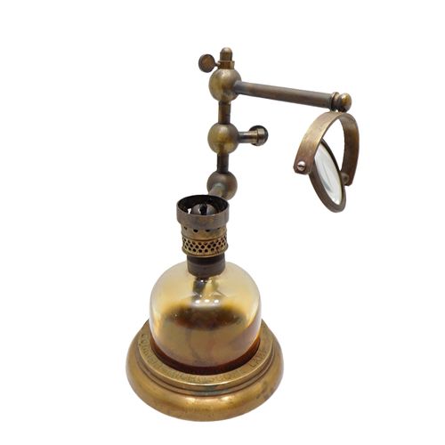 Rare old antique Bockett microscope lamp Collins London  — image 1