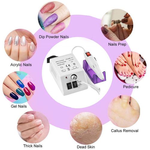 Electric Nail Art File Drill Machine Professional Manicure Pedicure False Set UK — image 9