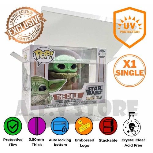 ATV Protectors / Cases UV 0.50mm Grooved Edge For 4" Rectangle Funko Pops